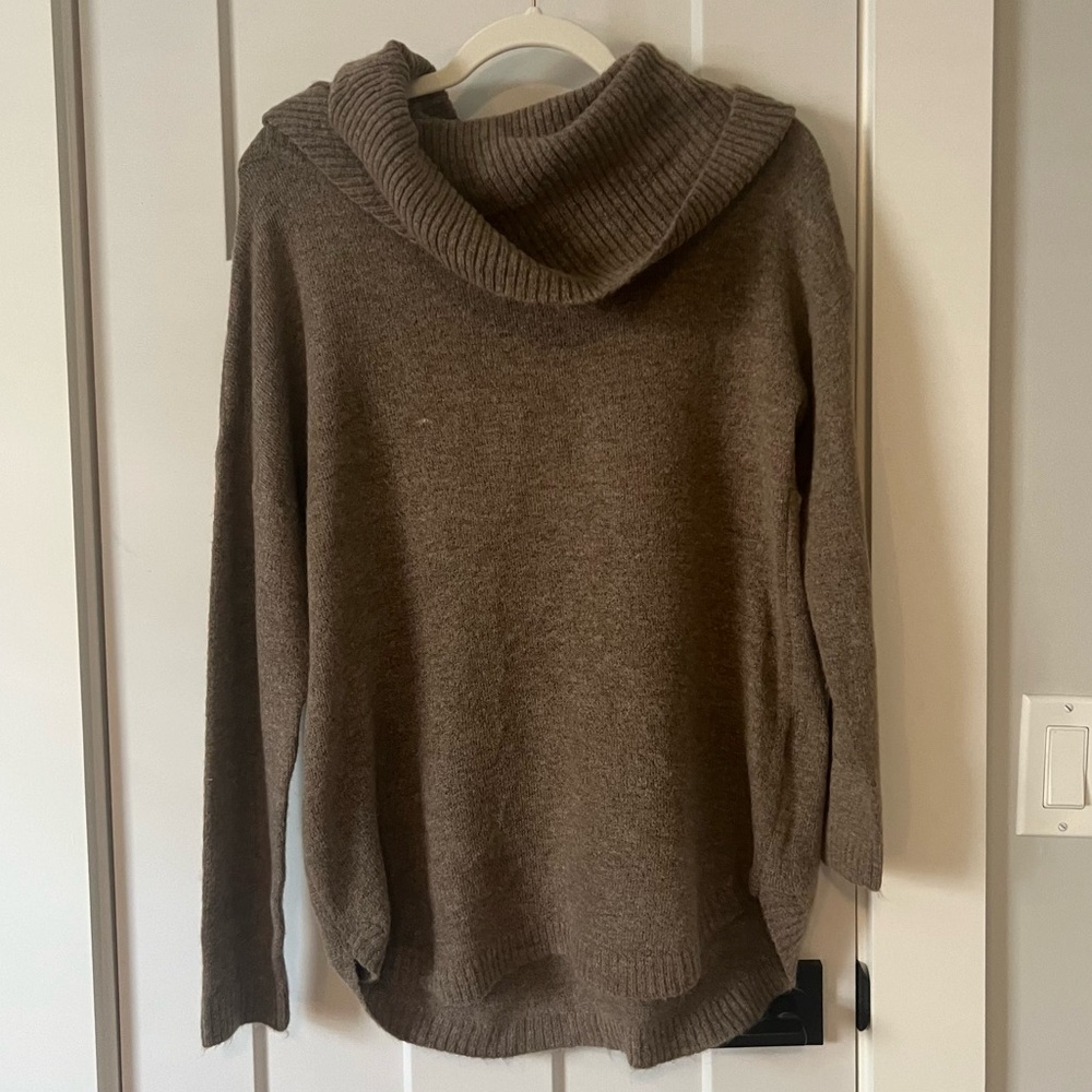 Dreamers Brown Cowl Neck Sweater, L